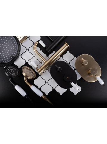 Set de dus incastrat Rea Serra auriu periat + BOX [8]