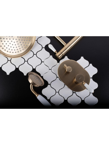 Set de dus incastrat Rea Serra auriu periat + BOX [6]