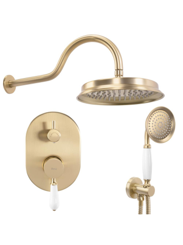 Sisteme de dus - Set de dus incastrat Rea Serra auriu periat + BOX