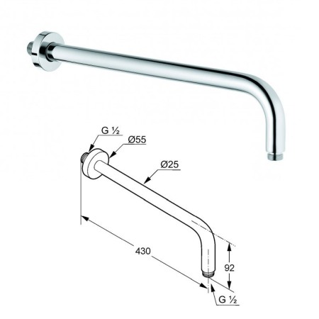 Set de dus, Kludi, Bozz, 7 in 1, crom [3]