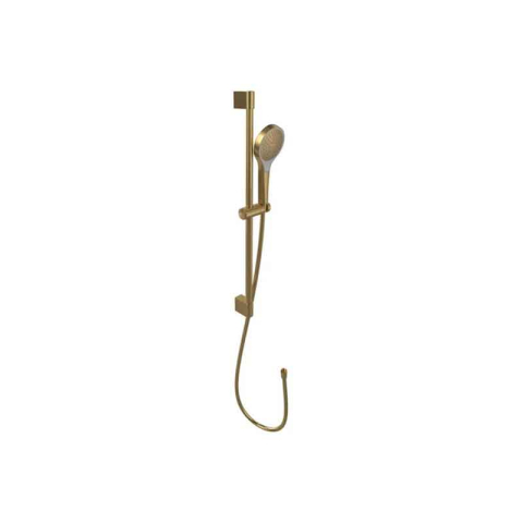 Seturi de dus - Set de duș Villeroy&Boch, Universal Showers, cu bară, pară duș și furtun, brushed gold