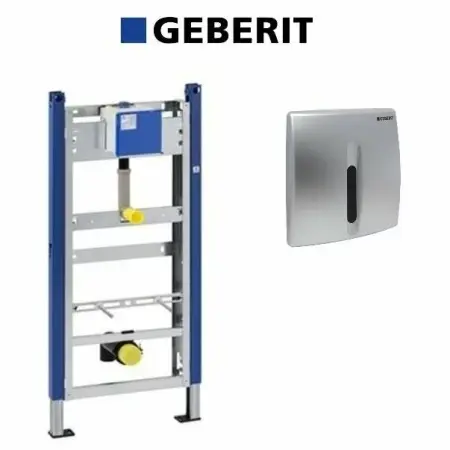 Obiecte Sanitare - Set de instalare Geberit Prepack pentru pisoar cu senzor si clapeta crom mat