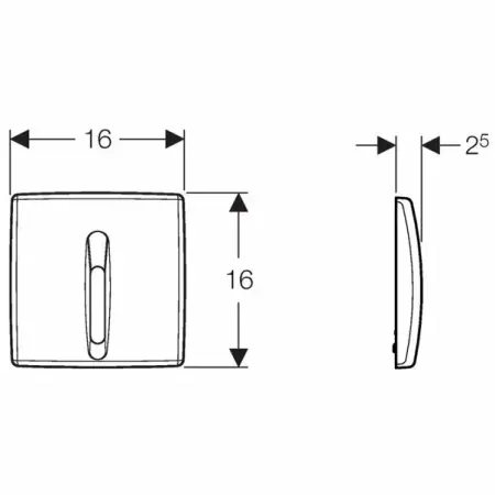 Set de instalare Geberit Prepack pentru pisoar cu senzor si clapeta crom mat [2]