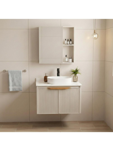 Mobilier Baie - Set de mobilier de baie cu blat Marti 60cm Bej