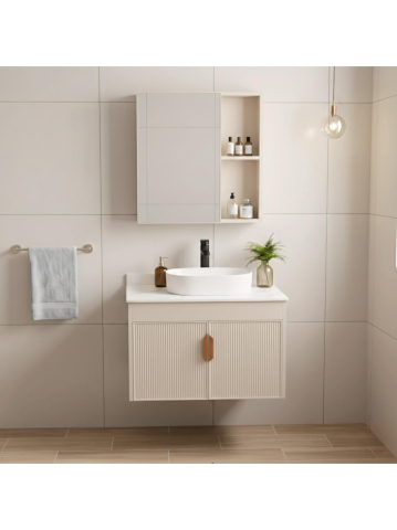 Mobilier Baie - Set de mobilier de baie cu blat Modo 60cm Bej