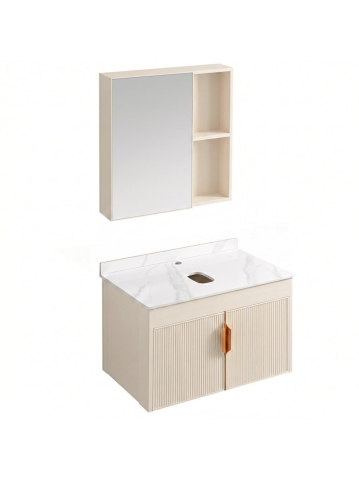 Set de mobilier de baie cu blat Modo 60cm Bej [1]