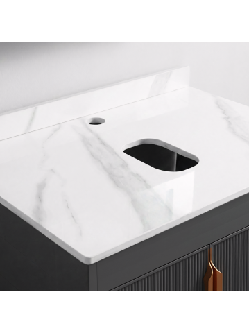 Set de mobilier de baie cu blat Modo 60cm gri [4]