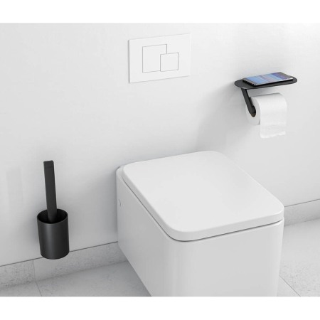 Set de portperie si suport hartie igienica, Hansgrohe, WallStoris, negru mat [2]