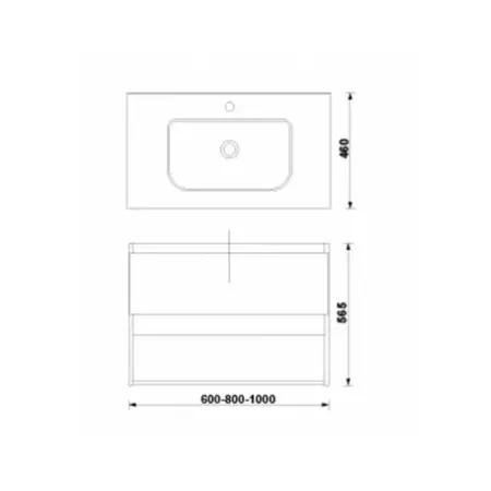 Set dulap baza suspendat Gala Daily alb 1 sertar cu lavoar 60 cm [1]