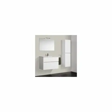 Set dulap baza suspendat Gala Jade alb lucios 2 sertare si lavoar 60 cm [1]