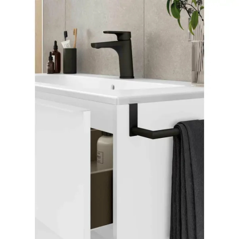 Set dulap baza suspendat Gala Shona alb 2 sertare blat 100 cm si dulap mediu [1]