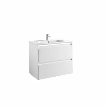 Seturi de mobilier si lavoar - Set dulap suspendat si lavoar Gala Klea alb lucios 79 cm