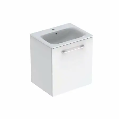 Mobilier Baie - Set dulap suspendat si lavoar Geberit Selnova alb 1 usa 60 cm