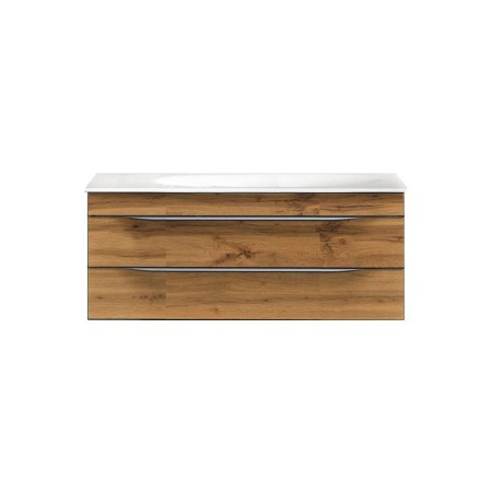 Seturi de mobilier si lavoar - Set dulap suspendat si lavoar, Kolpasan, Malaya, 101 cm, stejar natur