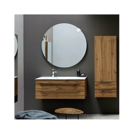 Seturi de mobilier si lavoar - Set dulap suspendat si lavoar, Kolpasan, Malaya, 80 cm, stejar natur