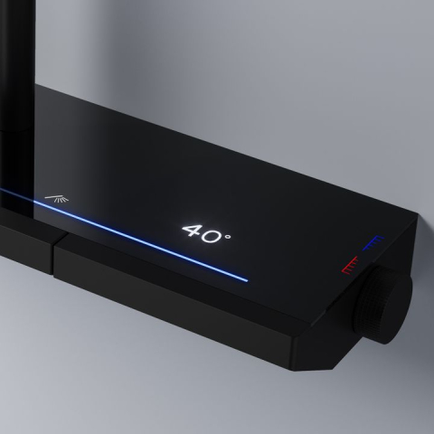 Set dus cu termostat REA Pedro negru [1]