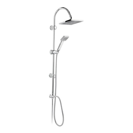 Coloane de dus - Set dus Ferro, Squerto, cu dus fix si dus mobil culisant, patrat, crom