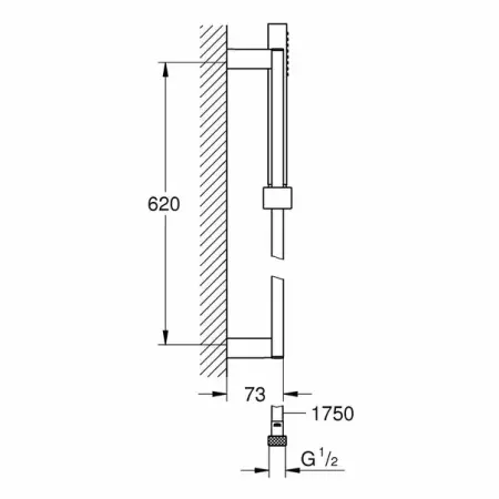 Set dus Grohe Euphoria Cube Stick cu bara [1]