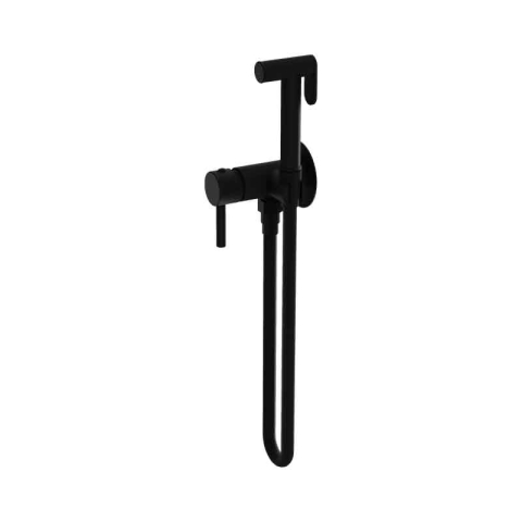 Baterii bideu si dus igienic - Set duș igienic LaVita, Verdi, furtun 120 cm, corp încastrat, negru mat
