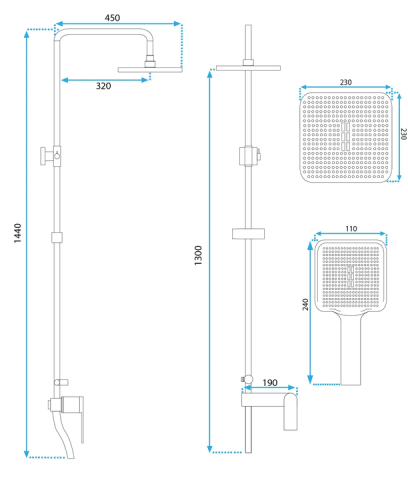 Set dus REA STORM auriu periat [5]