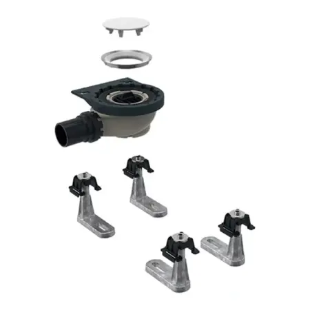 Cabine dus - Set instalare cadita dus Geberit Setaplano 6 picioare iesire laterala 50 mm