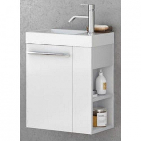 Mobilier Baie - Set mobilier baie (masca si lavoar) Kolpa San Kiki 41x25xH51 cm, deschidere stanga, alb