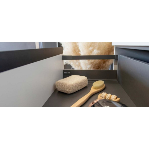Set mobilier baie (masca suspendata cu 2 sertare si lavoar) Kolpa San Harmony 120x48xH61, gri deschis [2]