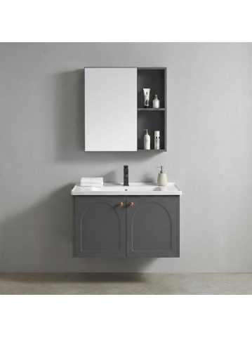 Mobilier Baie - Set mobilier de baie cu lavoar Denver 60cm Grey