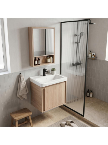 Set mobilier de baie cu lavoar Gama T25023 BXM 50CM maro [2]