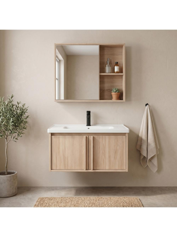 Mobilier Baie - Set mobilier de baie cu lavoar Gama T25023 BXM 80CM bej