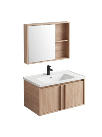 Set mobilier de baie cu lavoar Gama T25023 BXM 80CM bej [1]