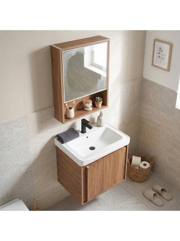 Set mobilier de baie cu lavoar Gama T25023 HHL 50CM maro [2]