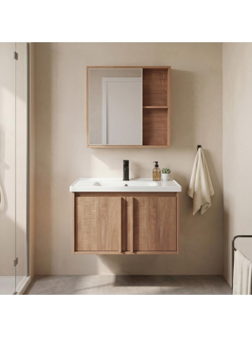 Mobilier Baie - Set mobilier de baie cu lavoar Gama T25023 HHL 60CM maro