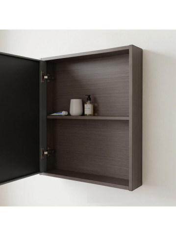 Set mobilier baie suspendat Rea Gama T25023 KJM 60cm maro cu lavoar ceramic [6]