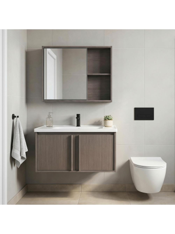 Mobilier Baie - Set mobilier de baie cu lavoar Gama T25023 KJM 80CM maro