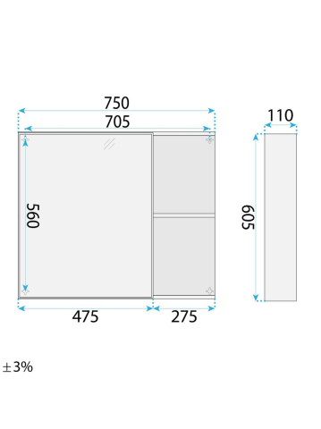 Set mobilier de baie cu lavoar Gama T25023 KJM 80CM maro [9]