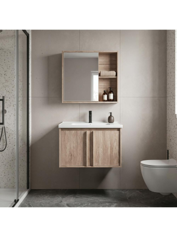 Mobilier Baie - Set mobilier de baie cu lavoar Gama T25023 QHM 60CM bej maro