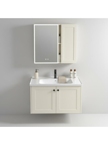 Mobilier Baie - Set mobilier de baie cu lavoar Monti 60cm Crem