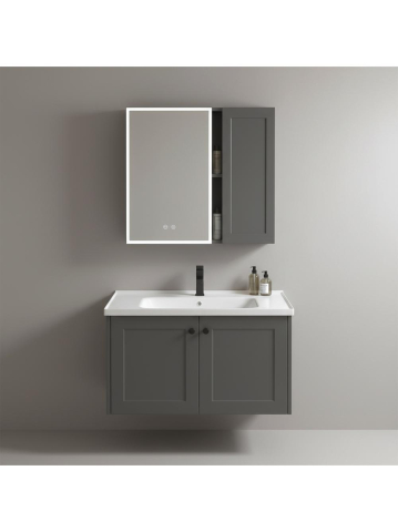 Mobilier Baie - Set mobilier de baie cu lavoar Monti 60cm Grey