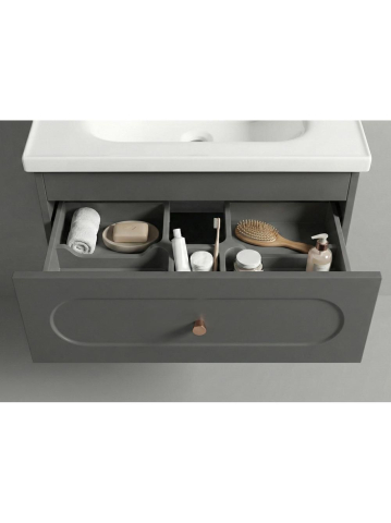 Set mobilier de baie cu lavoar River 60cm Grey [4]