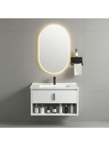 Mobilier Baie - Set mobilier de baie cu lavoar Toledo 60cm alb