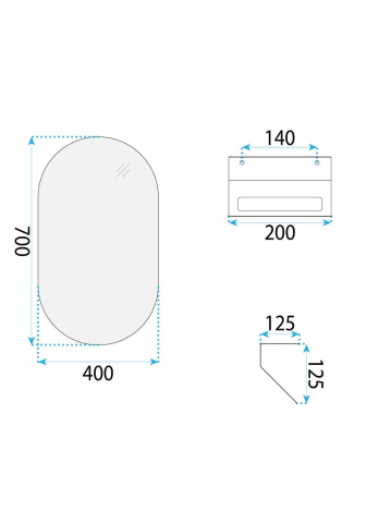 Set mobilier de baie cu lavoar Toledo 60cm Grey [8]