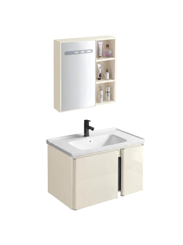 Set mobilier de baie cu lavoar Tula 60cm Bej [1]