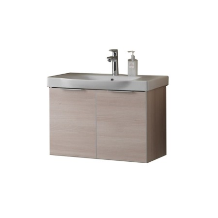 Seturi de mobilier si lavoar - Set mobilier suspendat si lavoar Kolpasan, Lana, 65 cm, lemn deschis