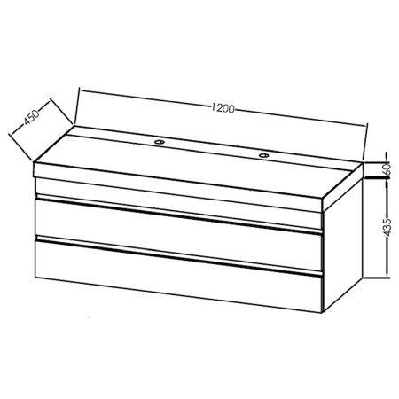 Set mobilier suspendat si lavoar, Kolpasan, Naomi, 120 cm, natural wood [1]