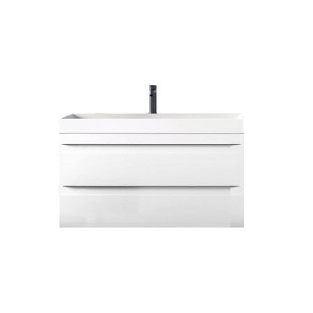 Seturi de mobilier si lavoar - Set mobilier suspendat si lavoar, KolpaSan, Naomi, 80 cm, alb