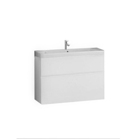 Seturi de mobilier si lavoar - Set mobilier suspendat si lavoar Kolpasan, Oxana, 80 cm, alb