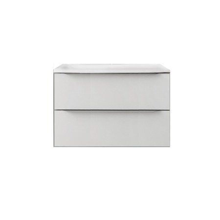 Seturi de mobilier si lavoar - Set mobilier suspendat si lavoar Kolpasan, Tara, 71 cm, alb mat