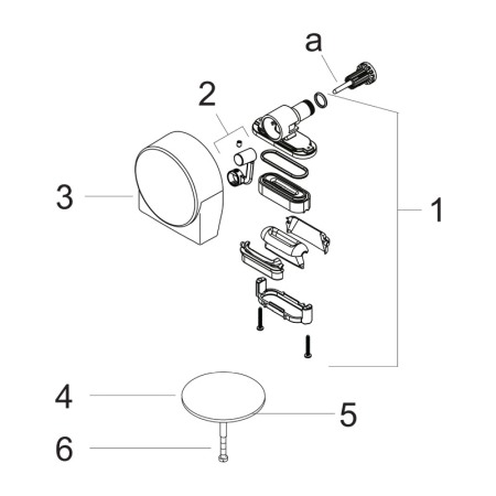 Set ornament, Hansgrohe, pentru instalatiile de cada Exafill S, negru mat [3]