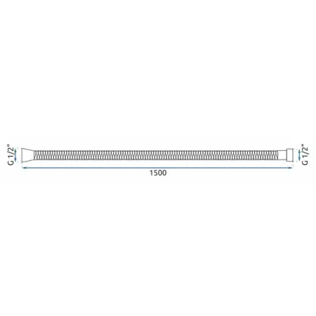 Set para cu suport si furtun de dus Rea Eco Power crom [2]